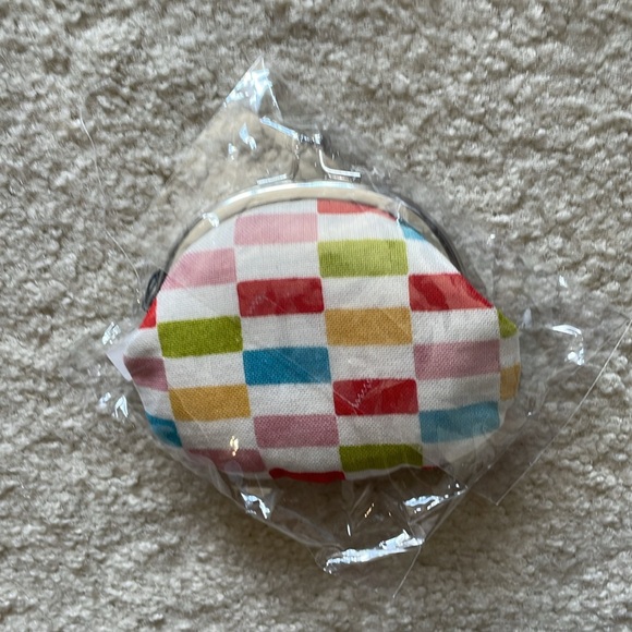 NWT Colorful Checkered Coin Purse - Picture 2 of 5